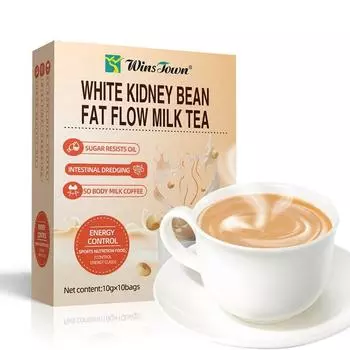 Winstown White Kidney Bean Fat Flow Milk Tea Slim Burn Fat 10 пакетиков/коробка 10 bags/box