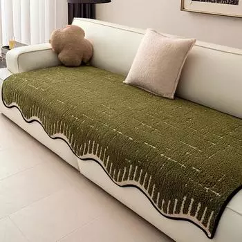 Winter Alien-shaped Sofa Cushion Thickened Anti-slip Soft Plush Couch Cover For Living Room Bay Window Pad L-shaped Sofa Decor 70x70cm 1pcs