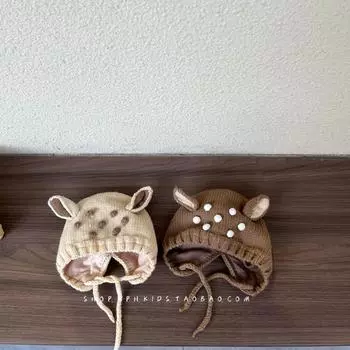 Winter baby wool hat cute super cute infant ear hat windproof warm baby knitted hat