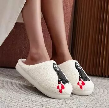 Winter Baotou cartoon Reaper cotton slippers home non-slip warm couple fluffy slippers