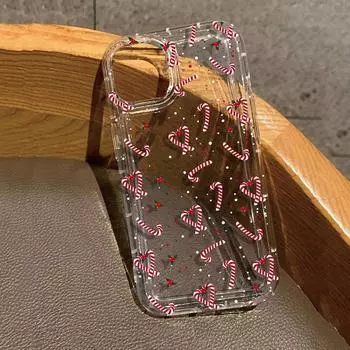 Winter Christmas Graphic Print Clear Case for iPhone 16 15 14 13 12 11 Pro Max Mini X XS XR SE2 7 8 Plus Shockproof Soft Cover For iPhone 16 Pro Max