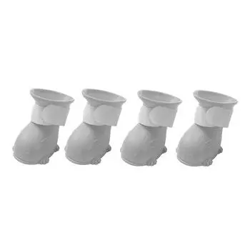 Winter Cold-Proof Heattech Pet Booties Rainy Day Dog Walking Dog Shoes Ice and Snow Sky Dog Booties Pet Supplies Grey Small size (4 Pack) 4*3.5