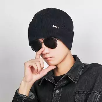 Winter Comfortable Loose Cap Solid Color Outdoor Bonnet Skiing Hat Fashion Knitted Hats For Men Women Clothing Accessories