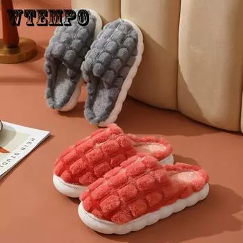 Зимние хлопковые тапочки для женщин и пар. Домашние нескользящие и теплые шерстяные тапочки для мужчин. 36-37