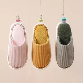 Winter cotton slippers women s fluffy slippers couple home indoor floor warm thick bottom non-slip men s cotton mop 36-37 (suitable for 35-36) светло-розовый