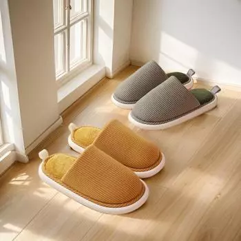 Зимние парные тапочки домашние хлопковые женские домашние парные мягкие на подошве бесшумные нескользящие теплые хлопковые тапочки мужские 36-37 (recommended 35-36 feet)