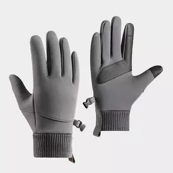 Winter Cycling Gloves Great Friction Particle Palm Finger-flip Touch Screen Unisex Soft Thickened Warm Windproof Waterproof Mittens S