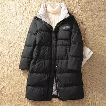 Winter down jacket women s 2024 new medium and long thickened coat women s winter clothing women s clothing loose warm fashion S жёлтый