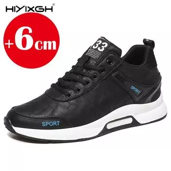 Winter Elevator Shoes Height Increase Shoes for Men Sneakers Tall Heightening Warm Height Increasing Shoes Insole 6CM 37 серый