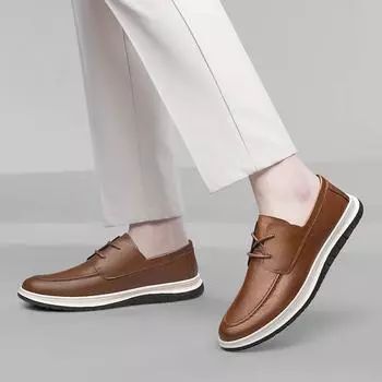 Winter Fur Warm Leather Mens Casual Shoes Luxury Brand 2024 Men’s Driving Shoes Breathable Slip on Black Driving Shoes Comfort 37 бежевый