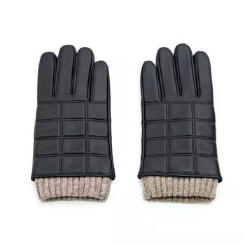 Winter Genuine Leather Gloves with Long Checkered Patterns Are Popular In Europe and America. They Are Windproof and Warm for Driving and Cycling M .