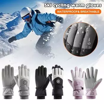 Winter Gloves for Men Warm Windproof Waterproof Ski Women Glove with Touchscreen Thermal Lining Anti-Slip for Cycling Motorcycle