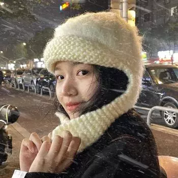 Зимние шапки, сохраняющие тепло, шапка-бомбер для женщин, зимняя, летчик, солдат, бархатная, теплая, для защиты ушей, шапки-бини, русские для женщин, шапки-ушанки 56-58cm жёлтый