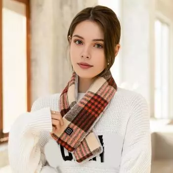 Winter Heated Scarf Men Women Rechargeable 3 Heat Settings Waterproof Neck Heating синий