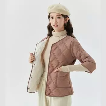 Winter Home Cotton Clothing Women s Seven-minute Sleeve Padded and Thickened Plus A Large Cotton Jacket Mother Can Be Worn Inside The Female 2409 M