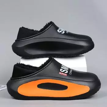 Winter Home Men s Shoes Outdoor Flat Male Slipper Soft Comfortable Trendy All-match Classic Non-slip Mans Slipper Keep Warm 36-37