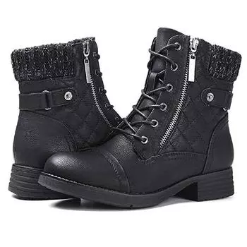 Winter Keep Warm Women s Boots Plush Thick Warm Boots Fashion Side Zipper Retro Ankle Boots For women shoe 35 чёрный