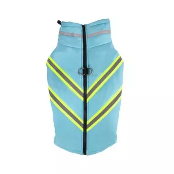 Winter Large Dog For Small Medium Dogs Cats Coat Waterproof Puppy Jacket Reflective Outdoor Pet Costume Clothing Labrodor Pug S бирюзовый