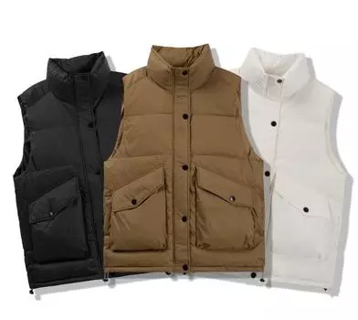 Winter light down vest women s short white duck down loose fashion vest fashion big pocket coat one size fits all белый