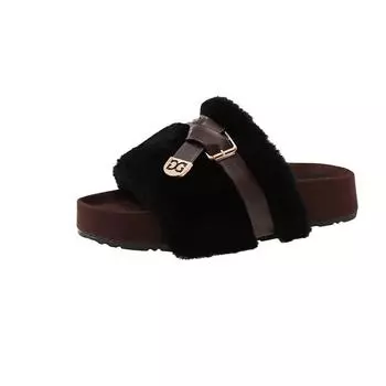 Winter Mao Mao shoes women s outer wear 2025 new versatile thick-soled one-pedal bean shoes velvet cotton shoes 35