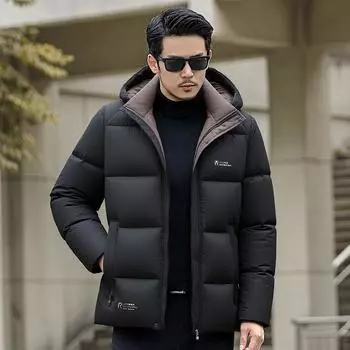 Winter Men s Coat Men s New Thickened Warm Cotton-padded Coat XL