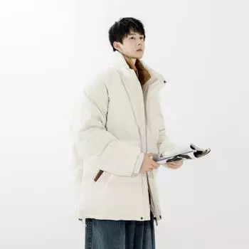 Зимняя мужская куртка-пуховик, новый воротник-стойка, утолщенный термотоп, простая и универсальная для мужчин M