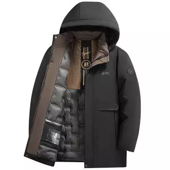 Winter Men s Padded Coat Loose Dad Business Casual Warm Can Be Removed Hat Winter Padded Coat Men XL