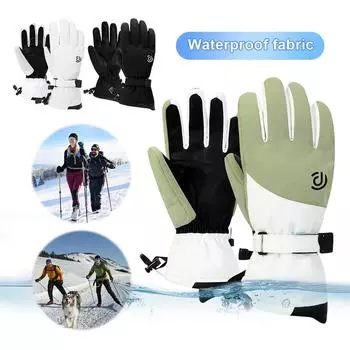 Winter Men Women Gloves Warm Touchscreen Sport Fishing Skiing Glove Windproof Cycling Motorcycle Gloves for Driving Outdoor Work M чёрный