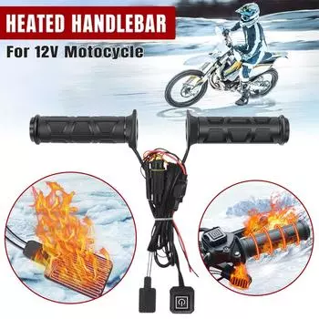 Winter Motorcycle Thumb Heating Handle Cover Universal Waterproof Insulation Adjustable 3 Gear Heating Thermal Electric Handle чёрный