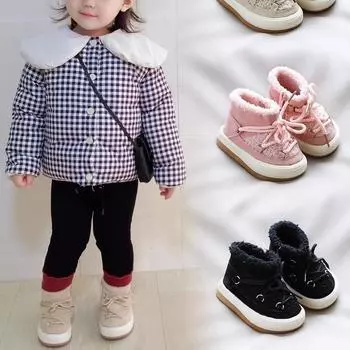 Новые зимние высокие мужские и детские зимние ботинки из хлопка 22