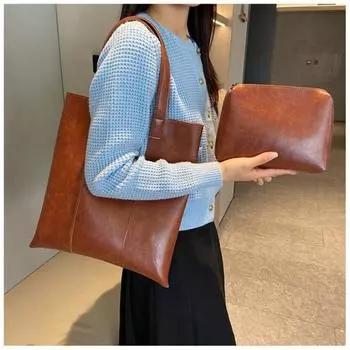 Зимняя новая персонализированная большая женская сумка-тоут для международной торговли, сумка для матери и ребенка 2023 года, универсальная сумка большой вместимости для поездок на работу