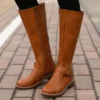 Winter New Style Boots Fashion Comfort Waterproof Classic Solid Color Long Boots Women s Over-the-Knee Boots Botas De Mujer 36