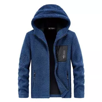 Winter New Teddy Velvet Loose Young and Middle-aged Stand Collar Men s Sweater Jacket Neutral Wind Thick Coat M