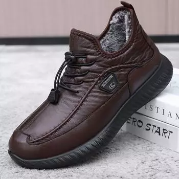 Winter old Beijing cloth shoes men s cotton shoes piled thickened warm non-slip middle-aged and elderly leisure sports elderly father shoes 39