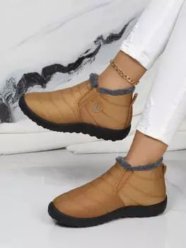 Winter Old Beijing Cloth Shoes, Women s Cotton Shoes, Waterproof Warm Velvet, Thickened Non-slip, Casual Soft-soled Cotton Boots 36 чёрный