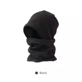 Winter Outdoors Skiing Cycling Warm Face Mask Multifunctional Windproof Bandana Hoodie Neck Warmer Fleece-lined Wind-Proof and Cold Protection Black All yards