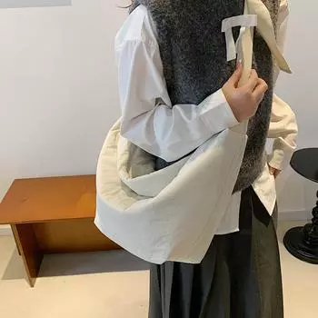 Зимняя стеганая сумка-мессенджер женская легкая однотонная сумка-мессенджер повседневная сумка из пухового хлопка тренд серый