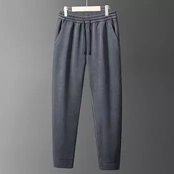 Winter Plus Velvet Thickened Develvet Velvet Trousers Men s Loose Large Size Plus Fat Plus Trousers Casual Sports Pants Trousers L