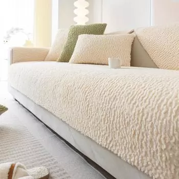 Зимняя плюшевая подушка для дивана, простой утолщенный современный нескользящий чехол для дивана, тканевый чехол 70X70