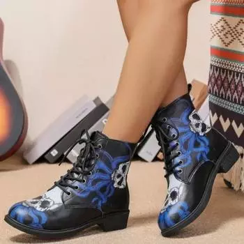 Winter Round Toe Women s Boots Mixed Colors Short Barrel Female Shoes on Sale 2024 Fashion Lace Up Women s Boots Women Boots 36
