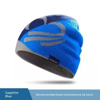 Winter Running Hat Men s Professional Marathon Hat Quick-Drying Beanie Hat Fall and Winter Outdoor Sport Cap Women s Running Ski Cap Royal Blue All yards