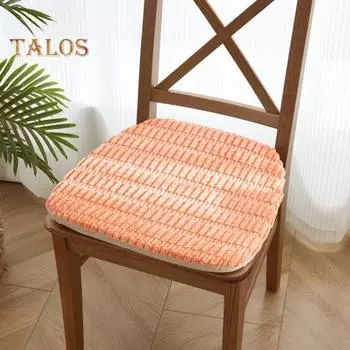 Зимняя подушка для сиденья с набивкой, противоскользящая подошва, быстро восстанавливающая форму, съемный чехол, утолщенный пушистый плюш для гостиной и офиса M бежевый