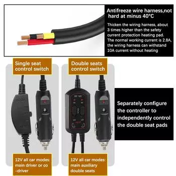 Winter Seat Heater Car Seat Heating Cushion Cover For Winter/Cold Days Car Electric Heated Seat Universal 12V Car Heated Seats