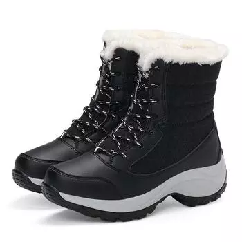 Winter Shoes Booties Plush Warm Ankle Boots For Women Winter Shoes Waterproof Boots Women Female Snow Boots 42