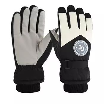 Winter Ski Gloves Plus Velvet Thickened Warm and Cold Outdoor Sports Cycling Gloves Windproof Waterproof and Anti Slip Touch Screen One size