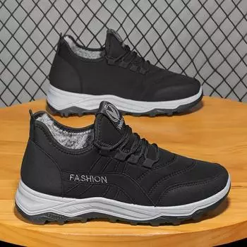 Зимние ботинки для снега для мужчин и женщин, водонепроницаемые пуховые ботинки, легкие, нескользящие, повседневные, зимние ботинки на молнии, толстые, плюшевые, теплые, меховые ботинки 39 чёрный