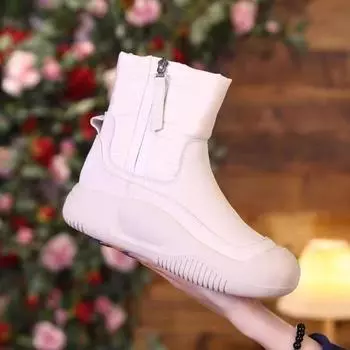 Winter Snow Boots Women s Shoes High Top Boots Fleece Thickened Warm Versatile Casual Fashion Waterproof Martin Boots 36 чёрный