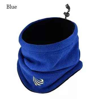 Winter Snowboard Face Cover Ski Tube Scarf Half Face Mask Fleece Neck Gaiter Cold-proof Collar синий
