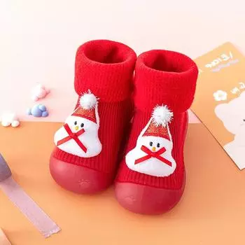 Winter thickened baby socks winter baby soft bottom indoor non-slip children s shoes toddler shoes 18-19