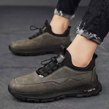 Winter velvet new breathable men s shoes, trendy casual leather shoes, fashionable men s velvet sports shoes 39